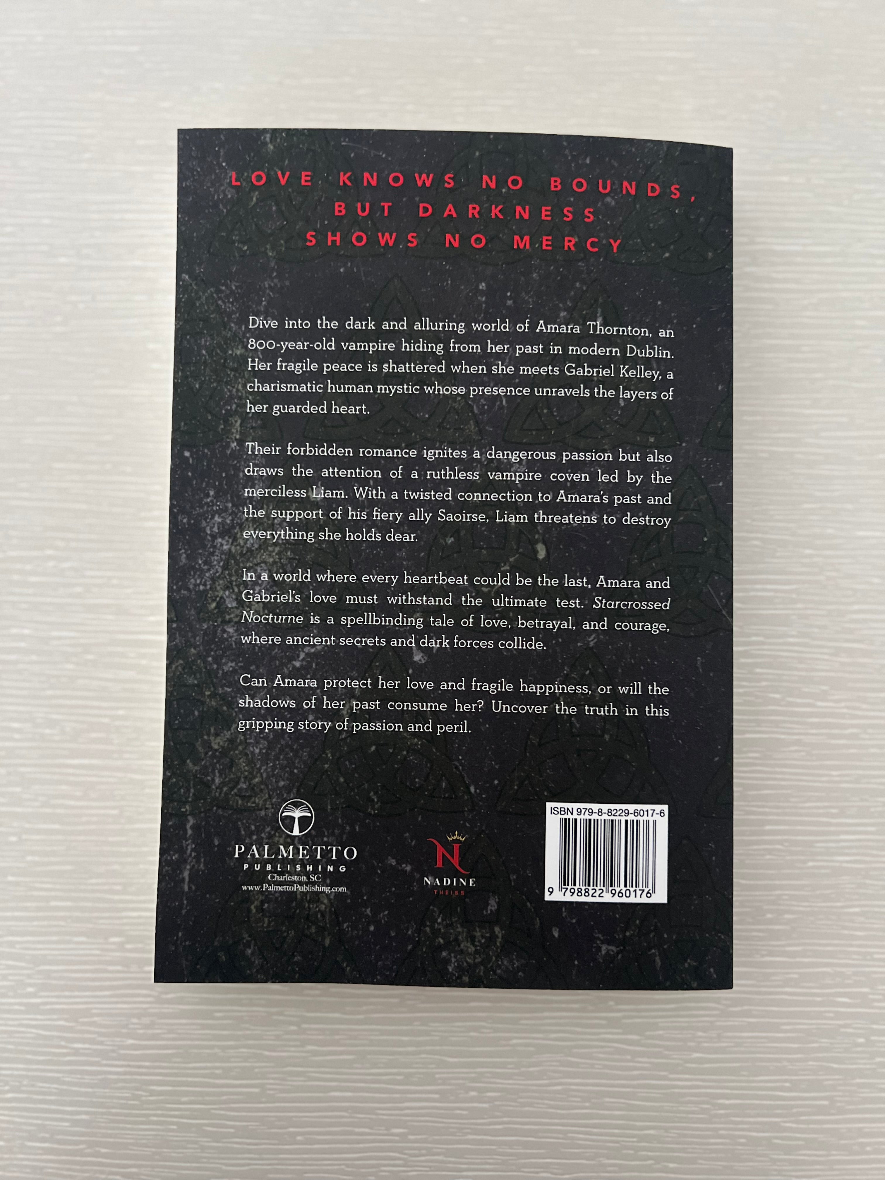 Starcrossed Nocturne by Nadine Theiss signed paperback with bookmark