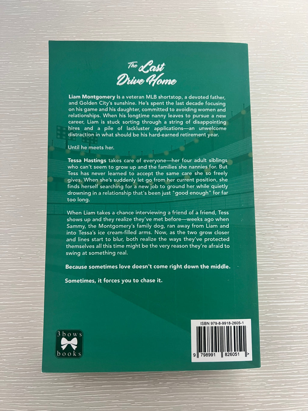 The Last Drive Home by Cassandra Moll signed paperback with bookmark
