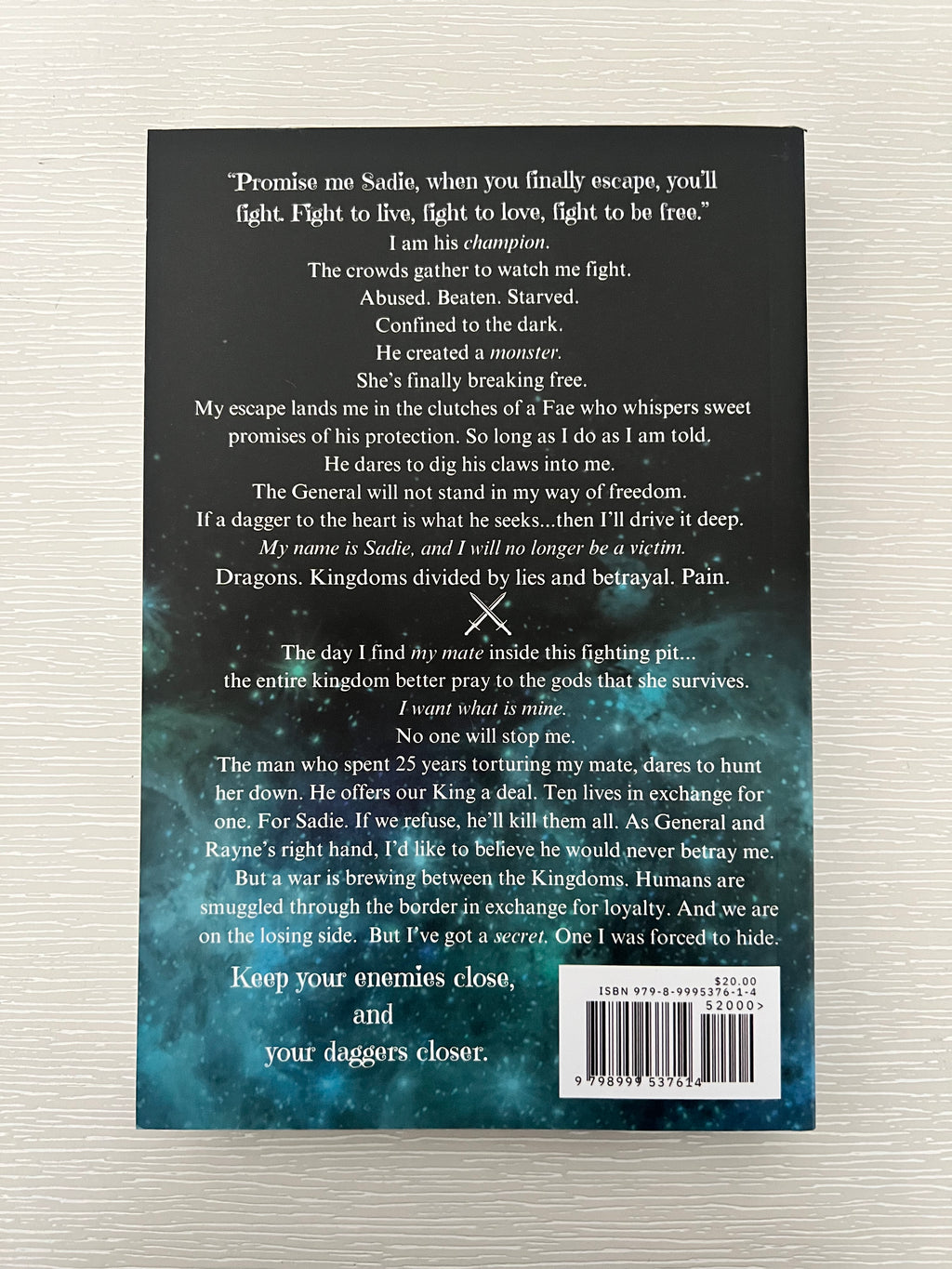 Where my demons hide signed paperback by Kayla Loew sprayed edges