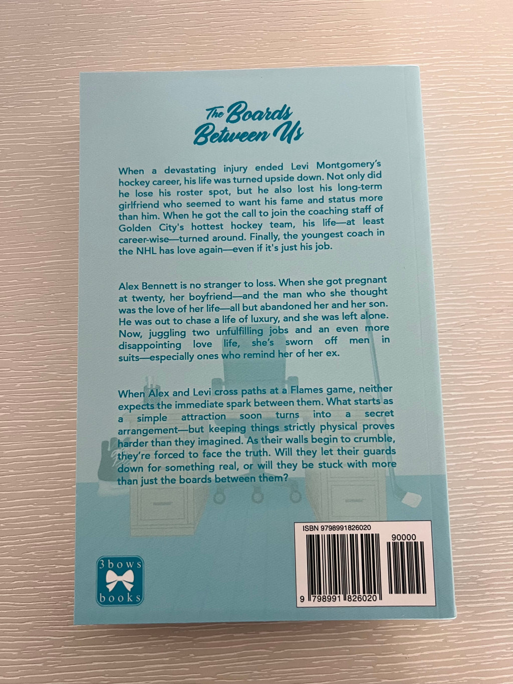 The Boards Between Us by Cassandra Moll signed paperback edition with bookmark