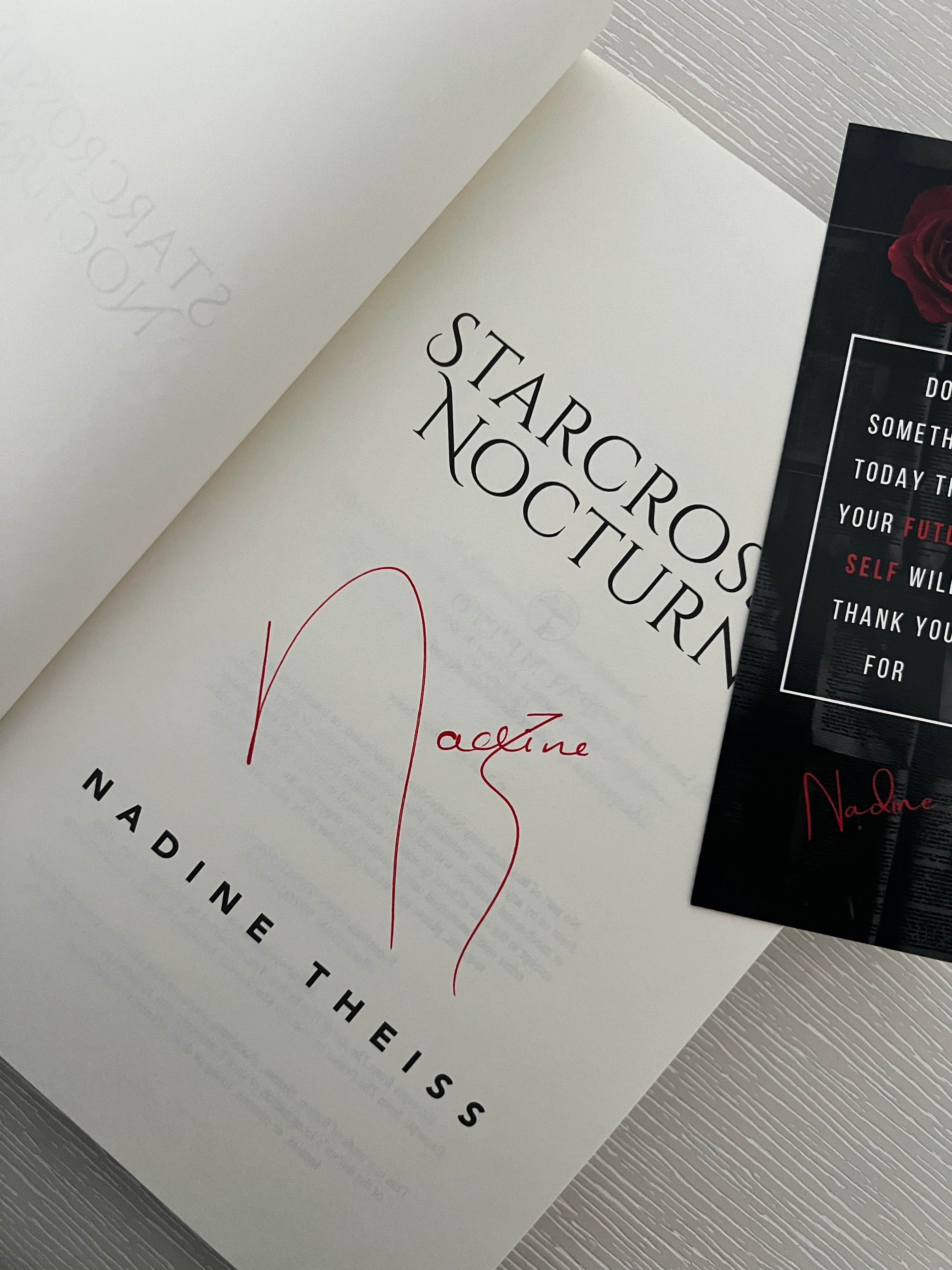Starcrossed Nocturne by Nadine Theiss signed paperback with bookmark