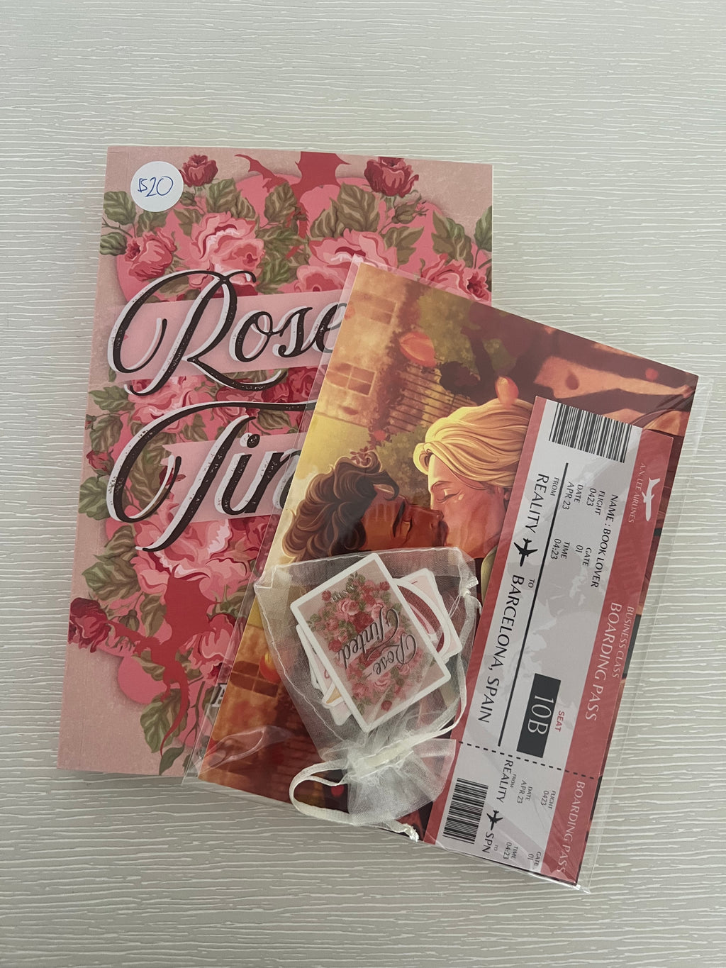 Rose-Tinted by A.N. Lee signed paperback copy with character art & exclusive extras