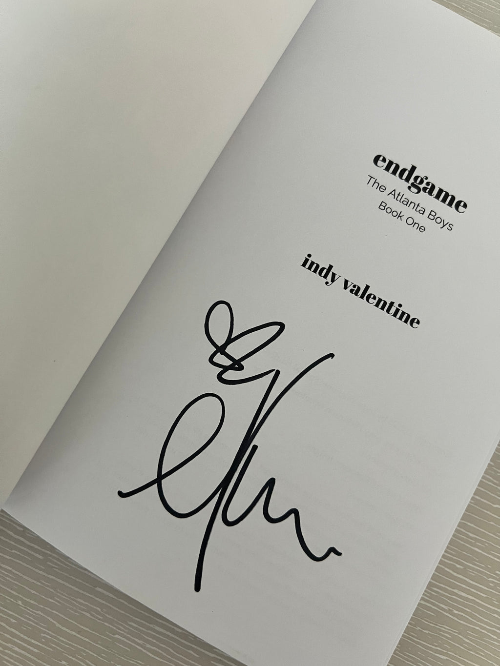 Endgame by Indy Valentine signed special edition with character art and extras