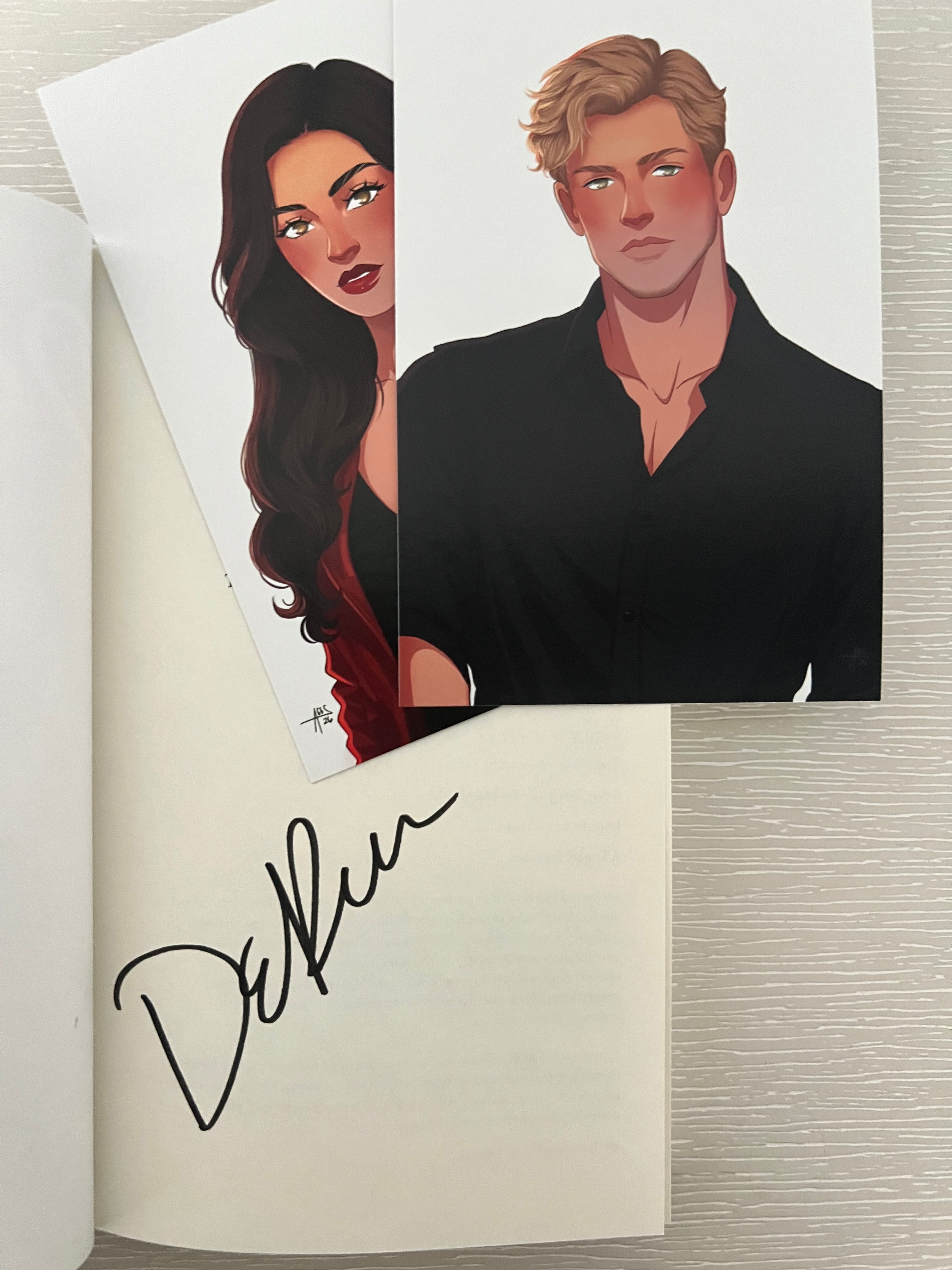 Dance for Me signed paperback by D.E Ren with character art & extras