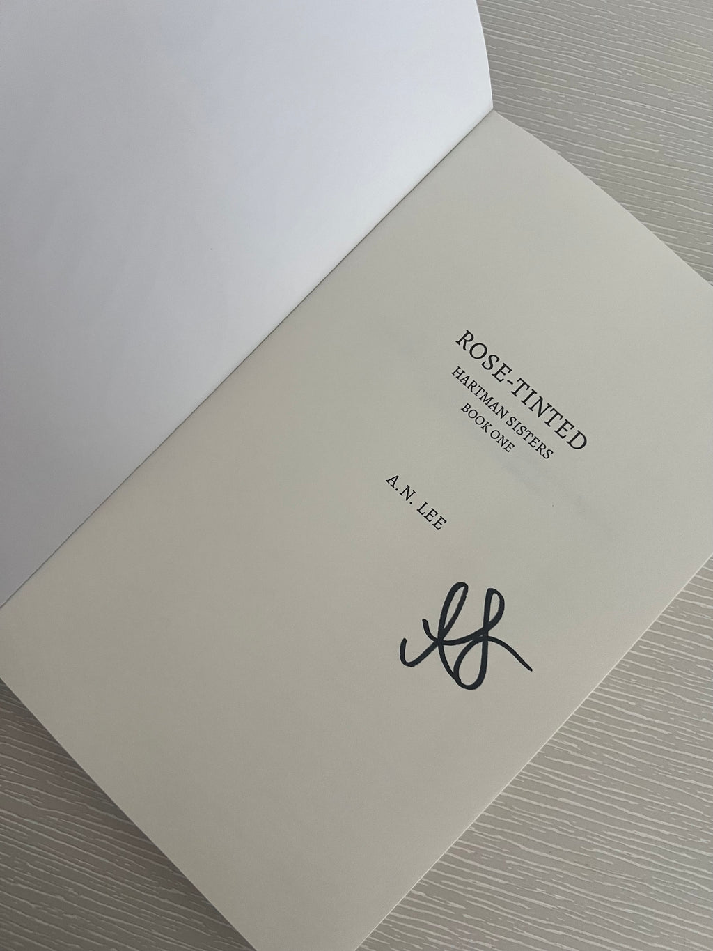 Rose-Tinted by A.N. Lee signed paperback copy with character art & exclusive extras
