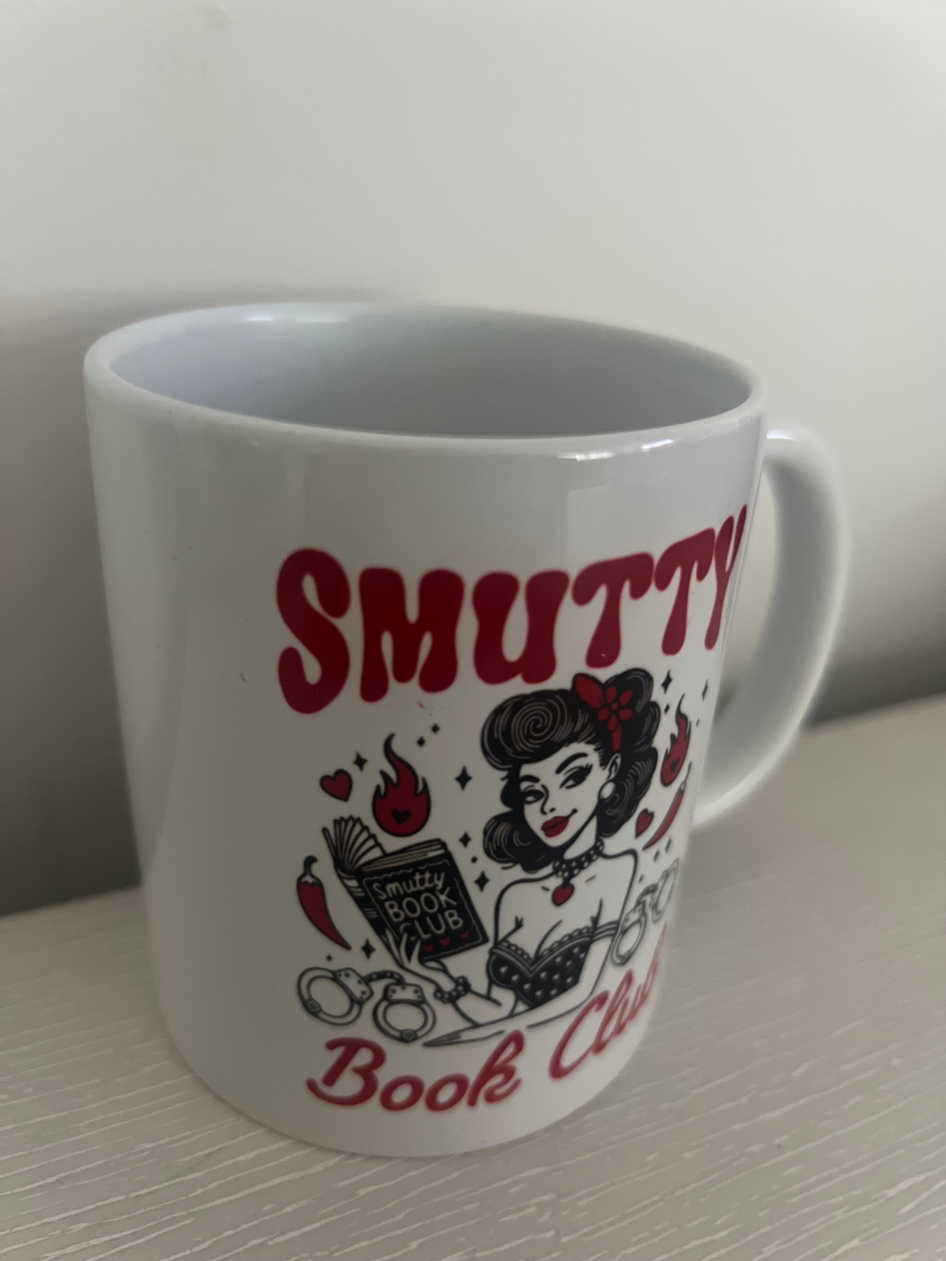 Smutty book club mug